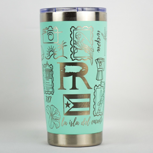 Light Blue PRdise 360 - 20oz Tumbler